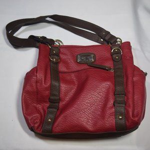 Rosetti Red & Brown Hobo Bag